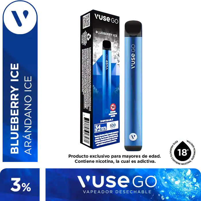 Vuse Go Vaporizador 500 Blueberry Ice 34Mg