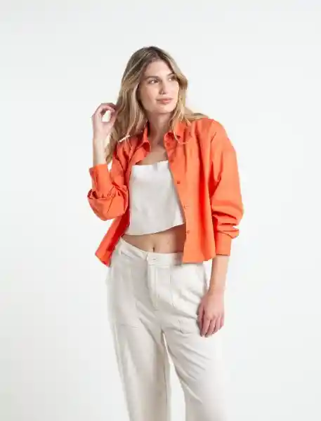 Camisa Gimignano Naranja Árabe Medio Mujer Talla L Naf Naf