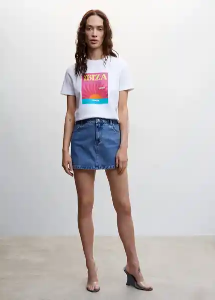 Camiseta Rin Chicle Talla 28 Mujer Mango