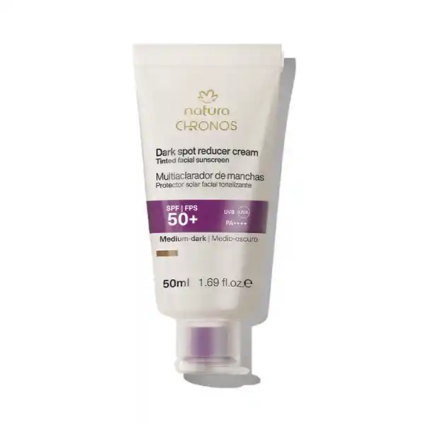 Protector Aclarador Fps 50 Medio Oscuro Derma Chronos