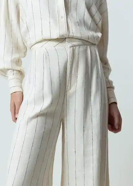 Pantalón Yaiza Mujer Crudo Marfil Claro Talla 8 032G309 Naf Naf