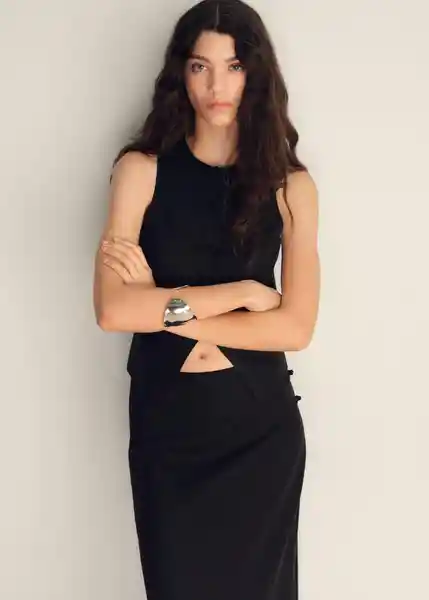 Chaleco Laguna Negro Talla S Mujer Mango