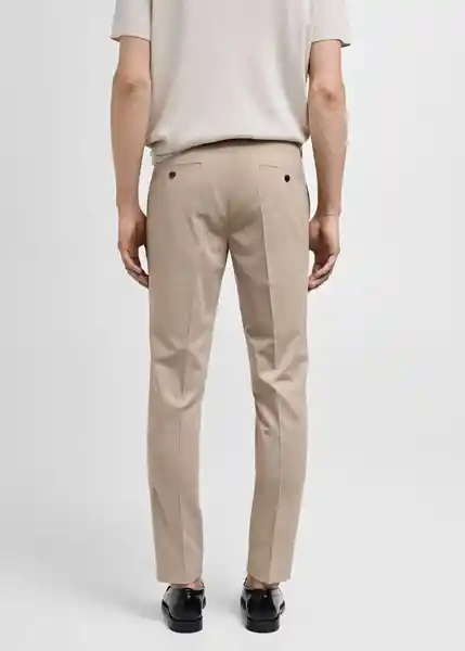 Pantalón París Beige Talla 38 Hombre Mango