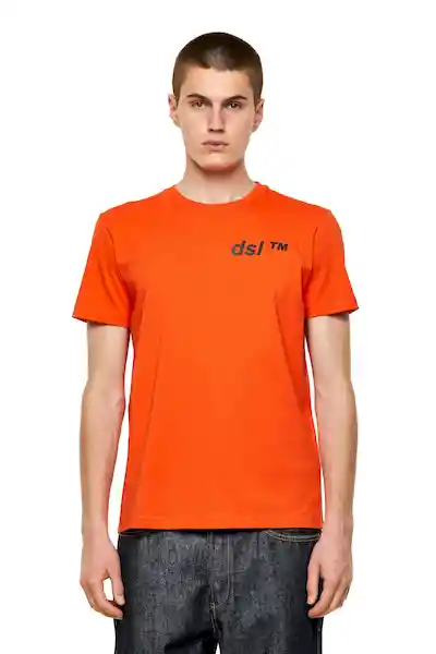 Diesel Camiseta Para Hombre T-Diegos-B5 Naranja Talla L