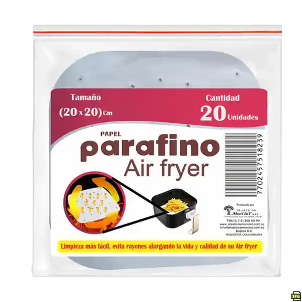 Parafino Papel para Airfryer