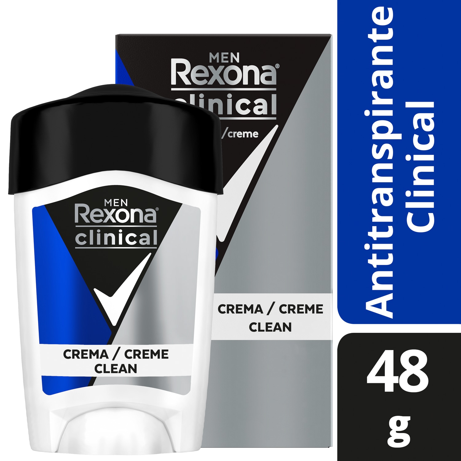 Rexona Clinical Antitranspirante en Crema Clean
