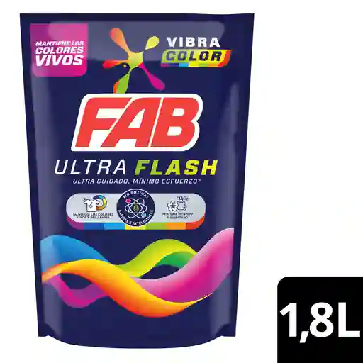 Fab Detergente Líquido Ultra Flash Vibra Color