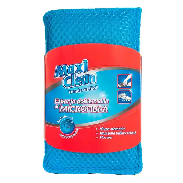 Maxi Clean Esponja Doble Malla de Microfibra