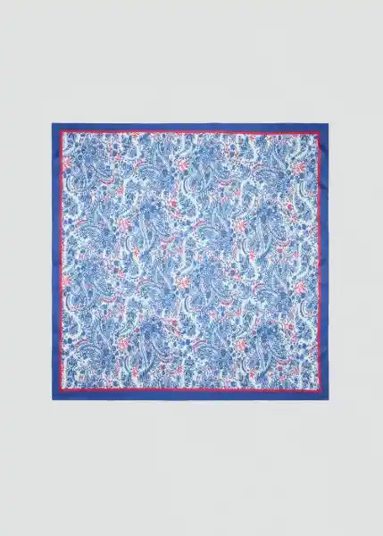 Pañuelo Azulito Azul Talla 99 Mujer Mango