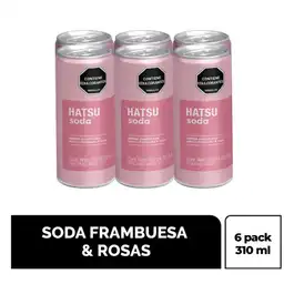 Hatsu Pack Soda de Frambuesa Rosa