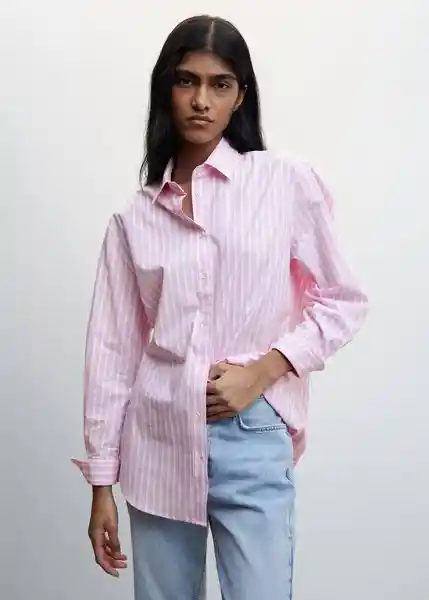 Camisa Regia Rosa Talla S Mujer Mango