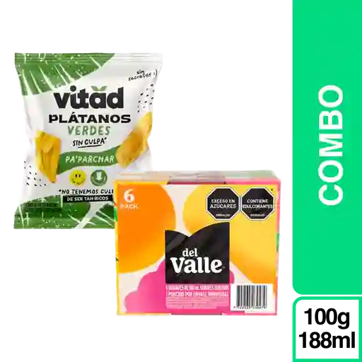 Combo Vitad Platanito Verdes + Del Valle Jugo Surtido 6 Und