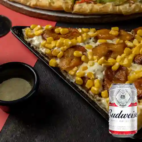 Combo Pizza Criolla + Budweiser 269 ml