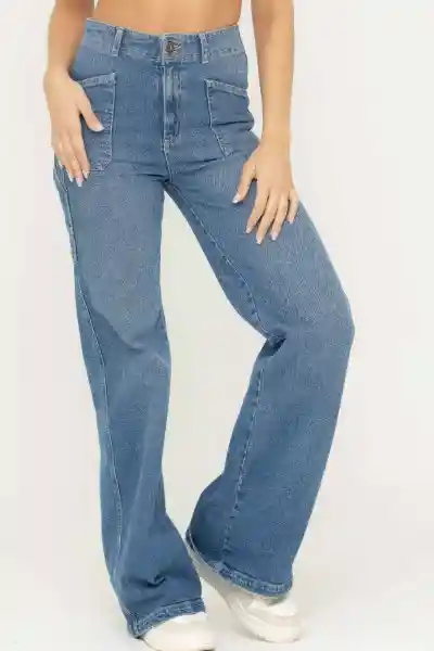 Jean Georgia Color Azul Medio Talla 10 Ragged