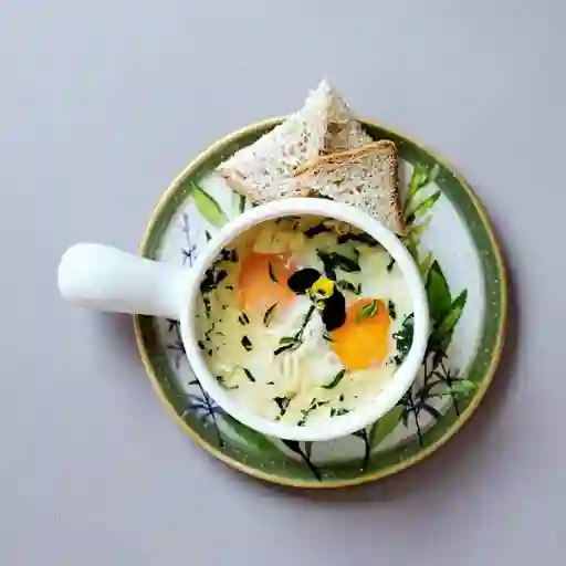 Huevos en Crema de Espinaca