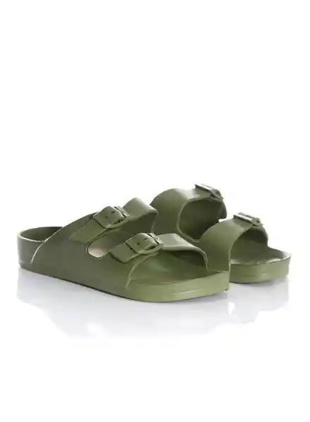 Sandalias Plástica Tipo Bi Niño Verde Militar Talla 32 People