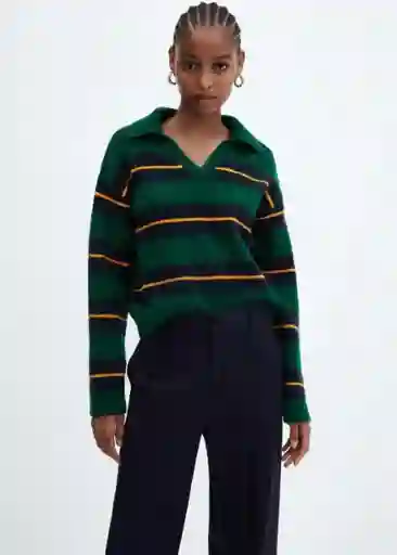 Jersey Mosco Verde Talla S Mujer Mango