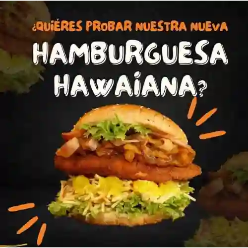 Hamburguesa Hawaiana + Papas