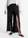  Pantalon Plinio Mujer Negro Puro Ultraoscuro Talla S Naf-Naf 
