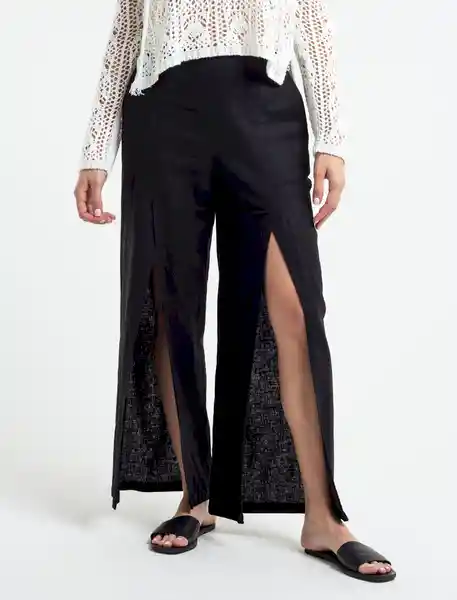  Pantalon Plinio Mujer Negro Puro Ultraoscuro Talla S Naf-Naf 