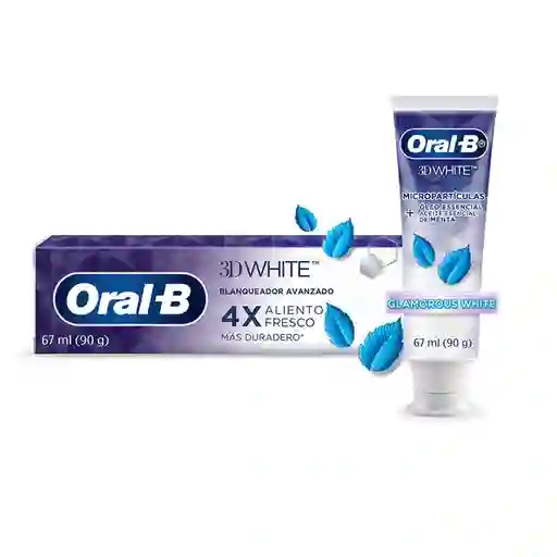 Crema Dental Blanqueadora Oral-B 3D White Glamorous White 67ml (90 g)