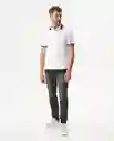 Camiseta Contrast Fabric Poloshirt Blanco 0 Claro T L Chevignon
