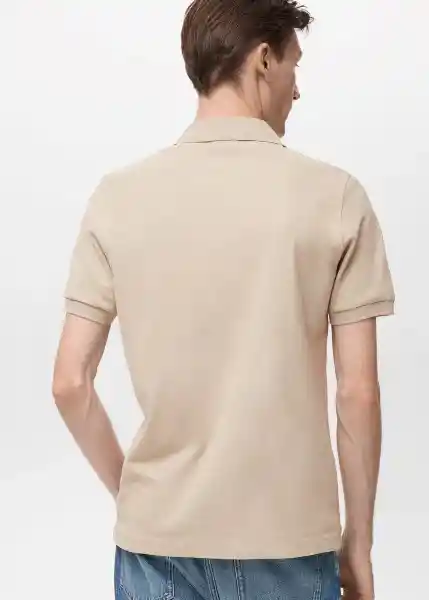 Camiseta Polo Rea Crudo Talla XL Hombre Mango