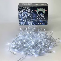 Luz Led Cascada 8 Funciones 200 Luces Blanca