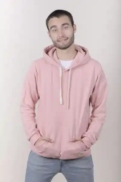 Domenica Hoodie Basic Unisex Rosado Talla XL