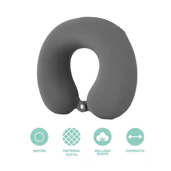 Almohada de Viaje Cuello Espuma Viscoelástica Gris Miniso