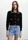 Cárdigan Nela Negro Talla XL Mujer Mango