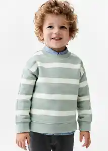 Buzo Sudadera Lines Agua Talla 70 Niños Mango