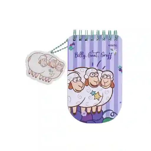 Libreta Mini Argollada de 48 Hojas Oveja Serie Miniso