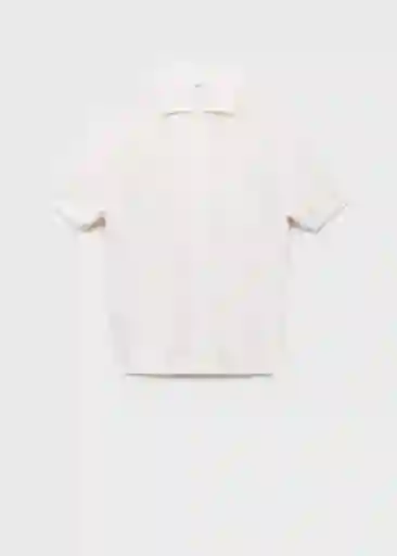 Camisa Splash Off White Talla M Hombre Mango
