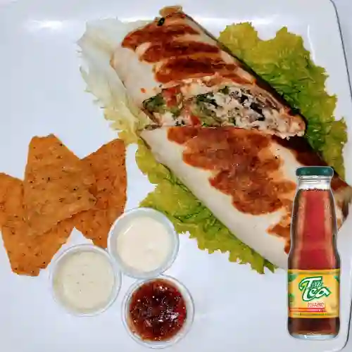 Combo Burrito de Pollo Gourmet + Mr Tea Durazno 300 ml