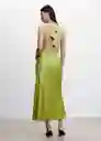 Vestido Alba Lima Talla S Mujer Mango