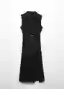 Vestido Zamore Negro Talla Xl Mujer Mango