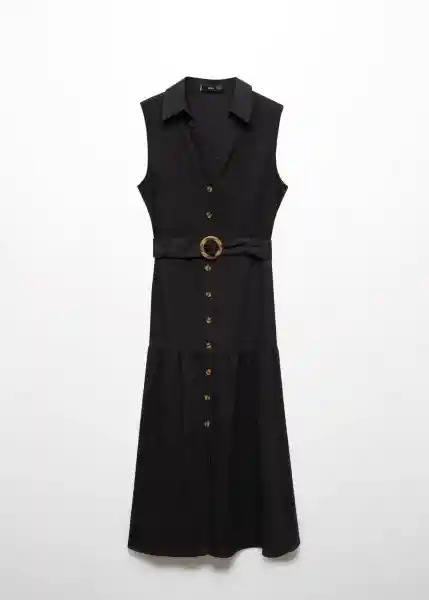 Vestido Zamore Negro Talla Xl Mujer Mango