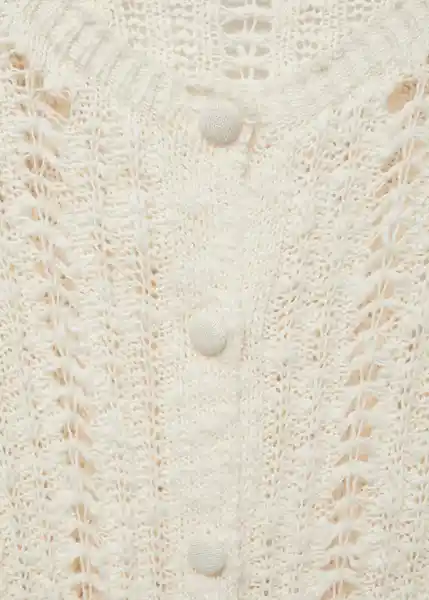 Cárdigan Mira Crudo Talla XS Mujer Mango