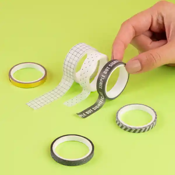Set de Cintas Adhesivas Black & White Miniso