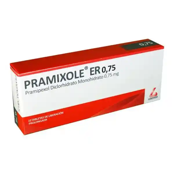 Pramixole ER (0.75 mg) 10 Tabletas