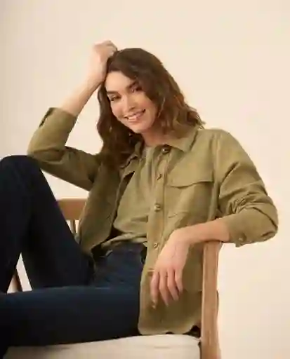 Chaqueta Verde Seco Oscuro Talla S 623G003 Esprit