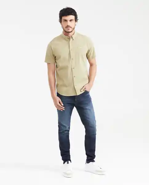 Camisa Utility Manga Corta Verde Nafta Talla M Chevignon