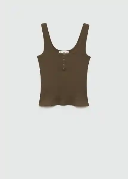 Top Brisa Khaki Talla S Mujer Mango