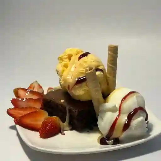 Brownie con Helado