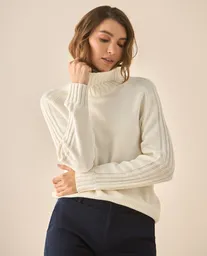 Saco Tejido Crudo Puro Claro Talla M 663G203 Esprit
