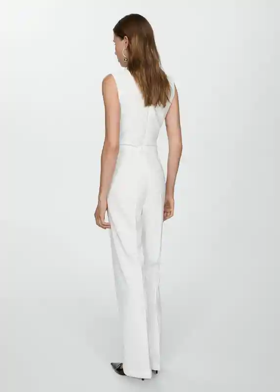 Mono Aty-l Blanco Talla Xs Mujer Mango