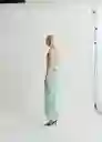 Vestido Azalie Celeste Talla S Mujer Mango
