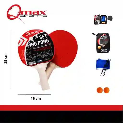 Qmax Set de Ping Pong con Estuche