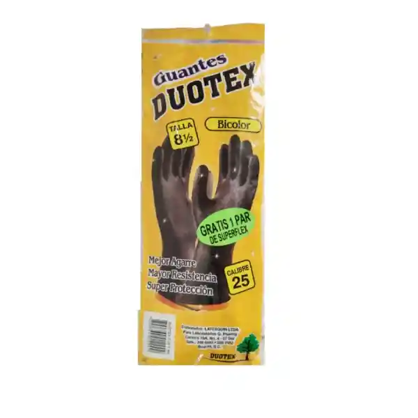 Duotex Guantes Industrial Bicolor Calibre 25 Talla 8 1/2